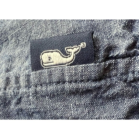 Vineyard Vines Slim Fit Crosby Mens Dress Shirt By Shep & Ian Blue Medium - Picture 8 of 10